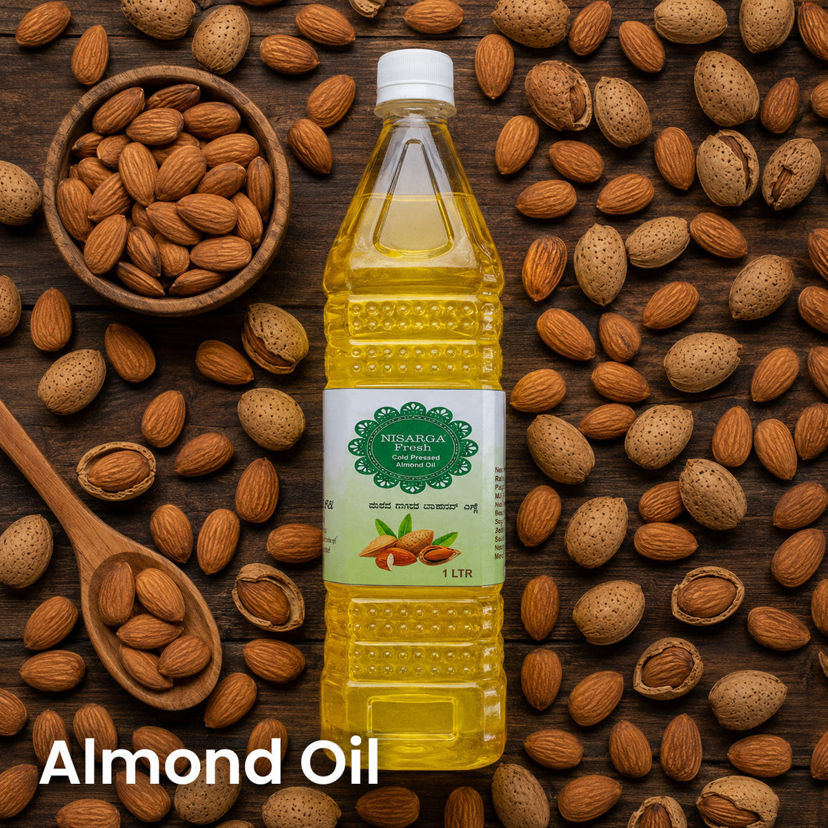 Nisarga Fresh Wood-Pressed Pure Almond Oil