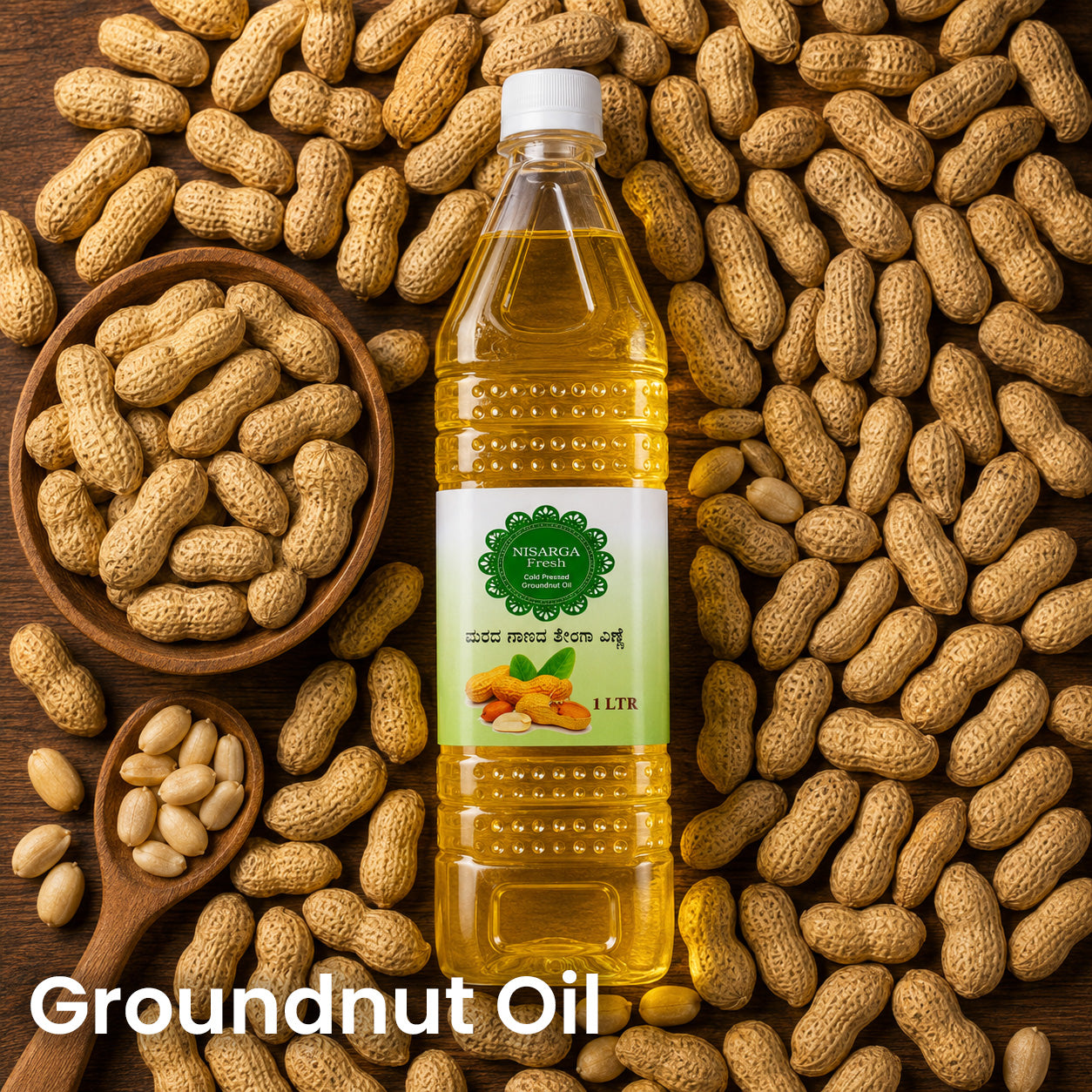 Nisarga Fresh Wood-Pressed Pure Groundnut Oil