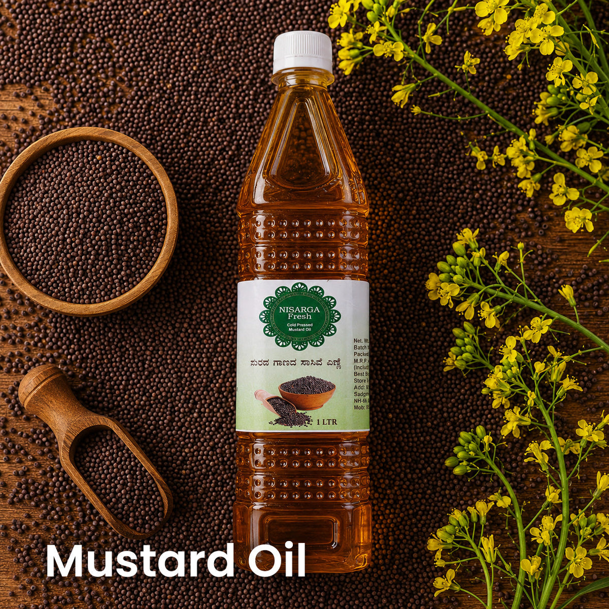 Nisarga Fresh Wood-Pressed Pure Mustard Oil