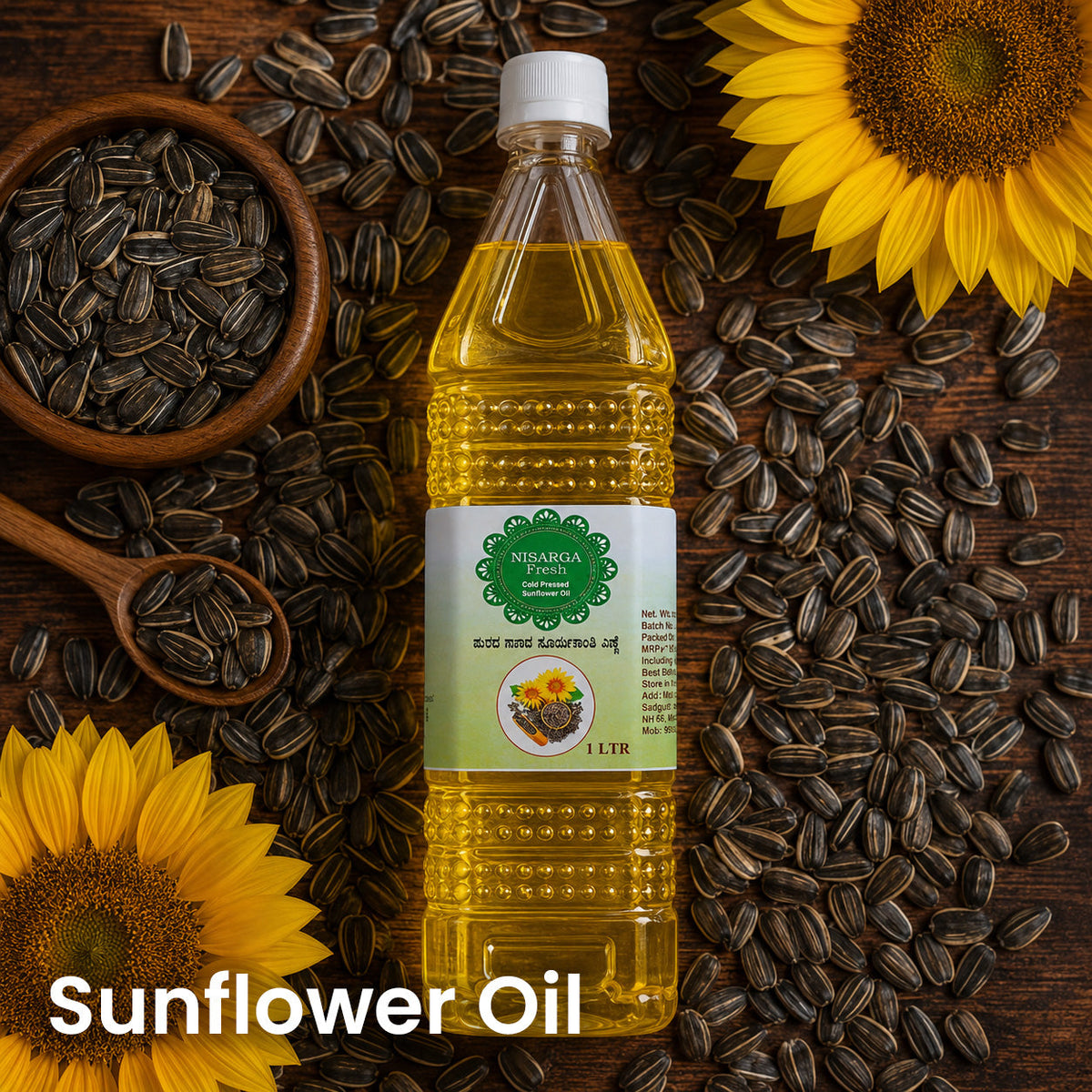 Nisarga Fresh Wood - Pressed Sunflower Oil